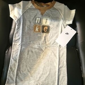 Nike Kids Gray and White Short Sleeve One Piece NWT 9 Months
